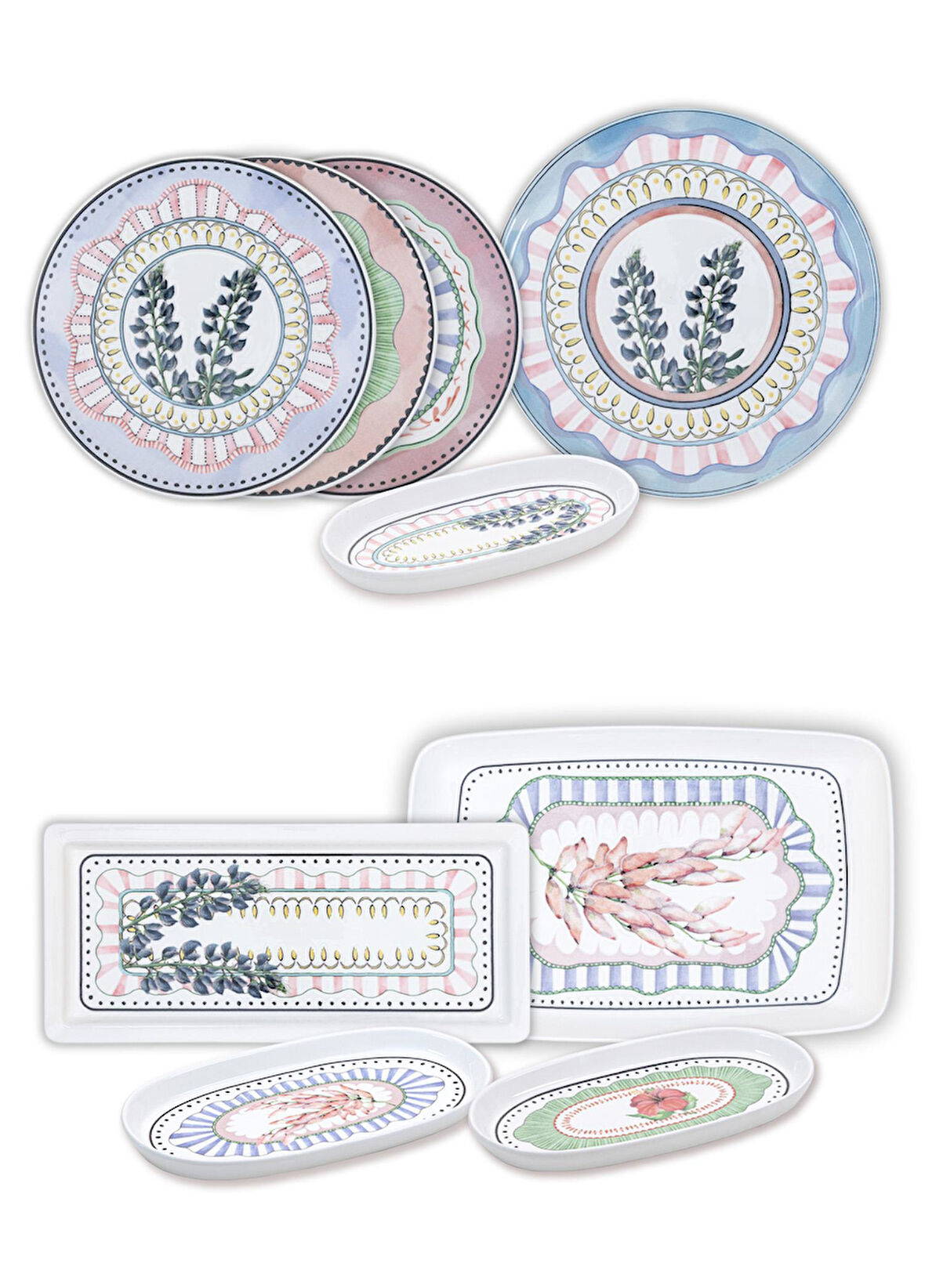 The Mia Spring Kahvaltı Takımı 6 Kişilik 15 Parça Set 2