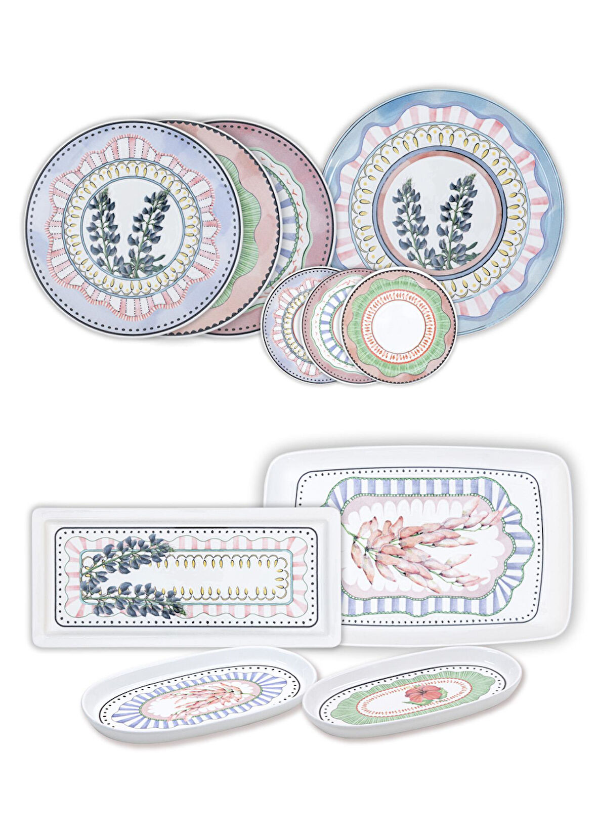 The Mia Spring Kahvaltı Takımı 6 Kişilik 19 Parça Set 2