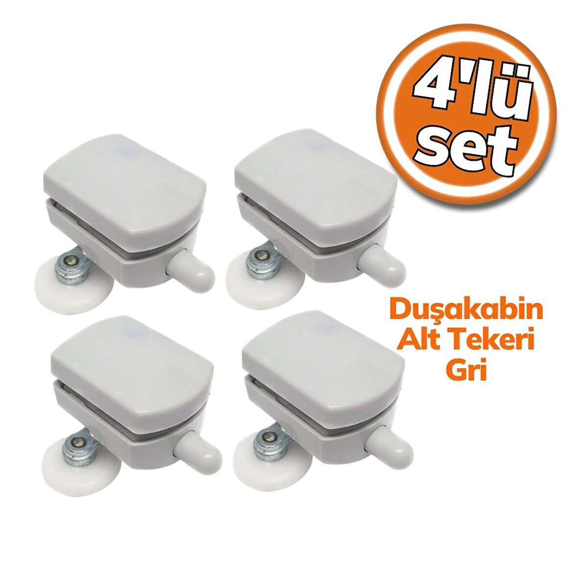 Sym Duşakabin Alt Tekeri Gri 1 Adet 4'lu Set