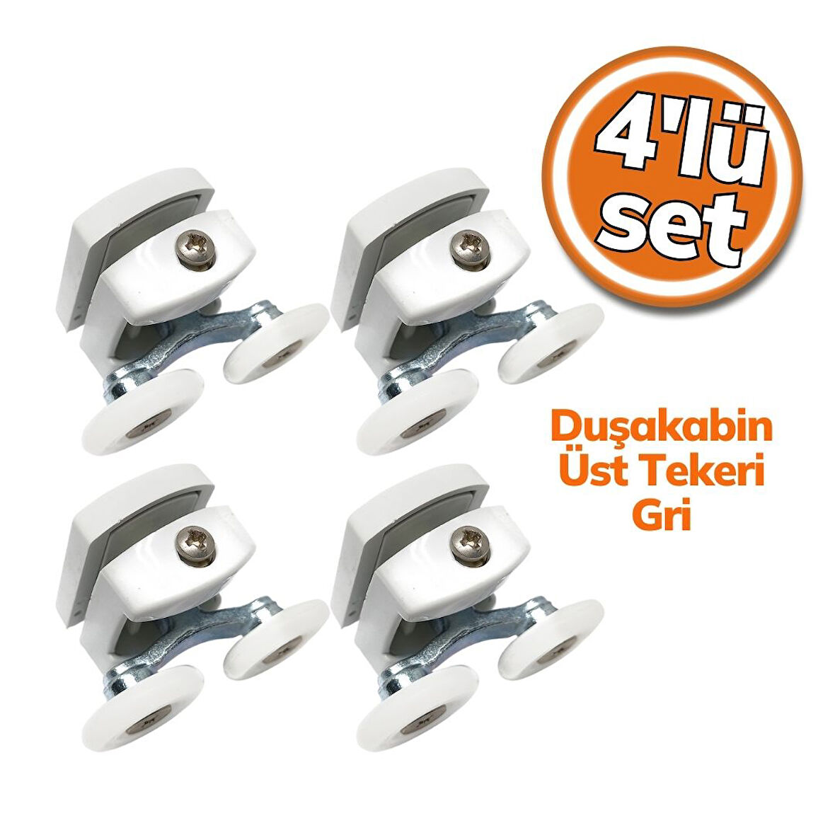 Sym Duşakabin Üst Tekeri Gri 1 Adet 4'lu Set