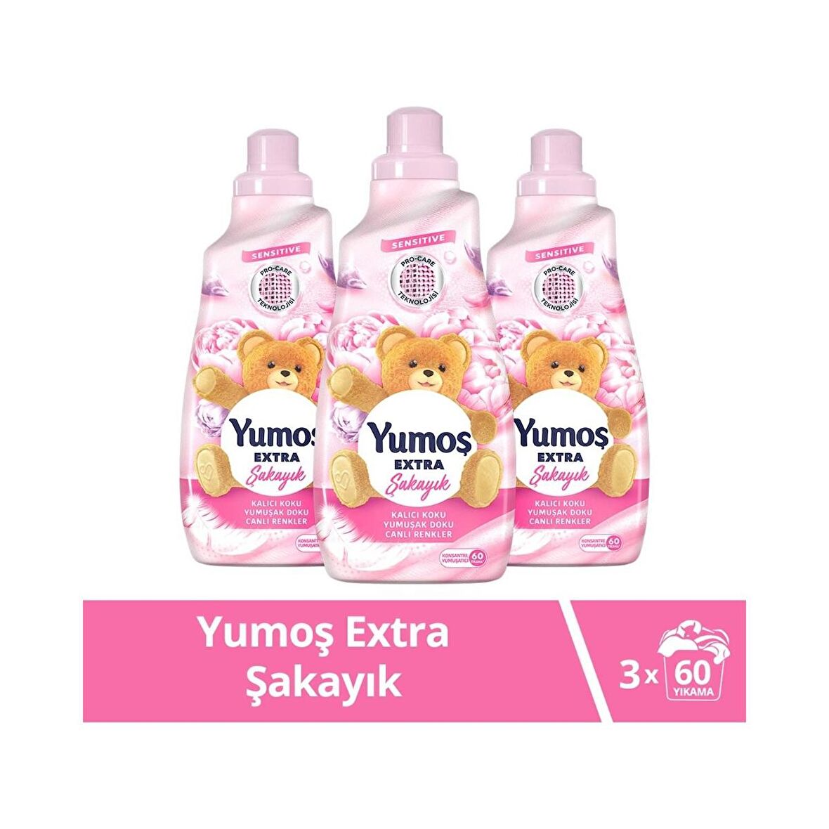 Yumoş Extra Konsantre Çamaşır Yumuşatıcısı Şakayık 1440 X3