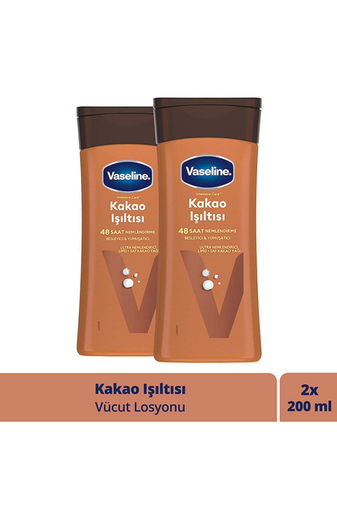 Vaseline Vücut Losyonu Kakao Işıltısı 200 ml x2