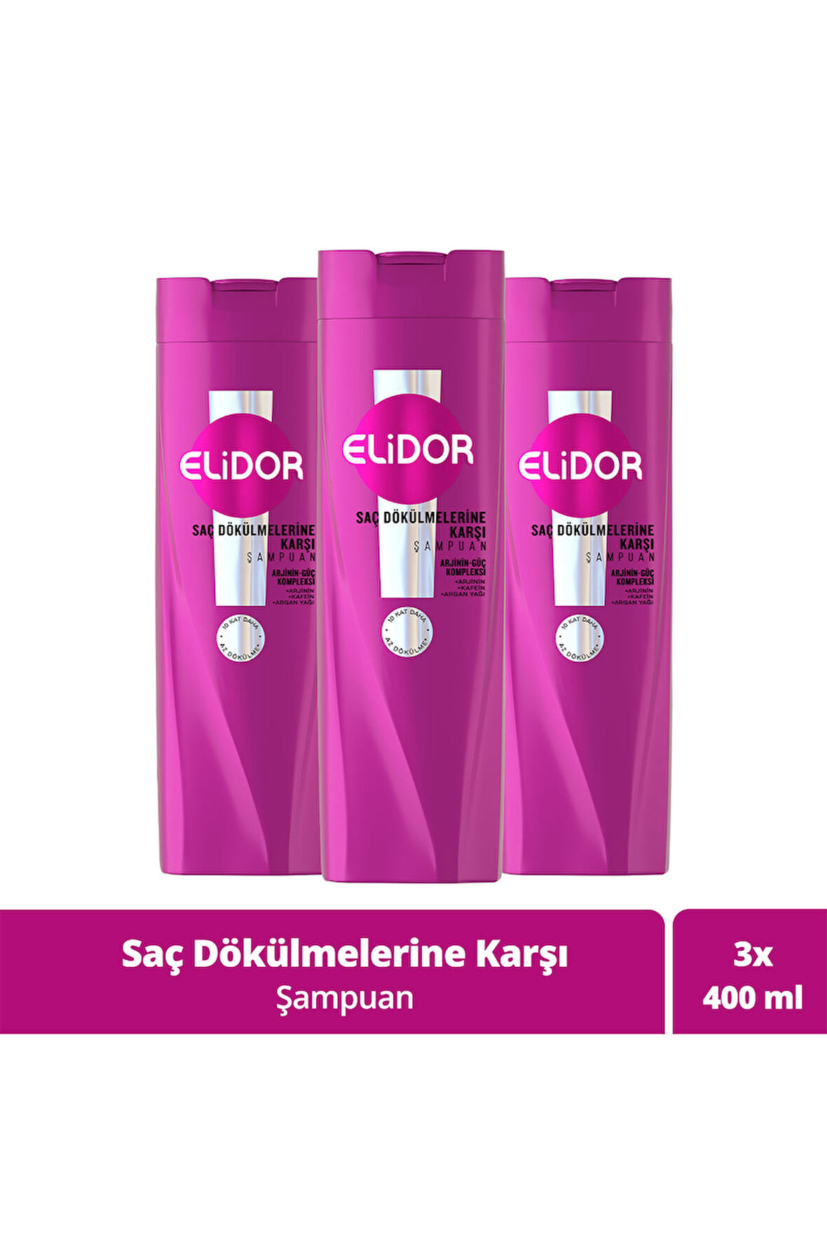 Elidor Saç Bakım Şampuanı Saç Dökülmelerine Karşı 400 ml x3