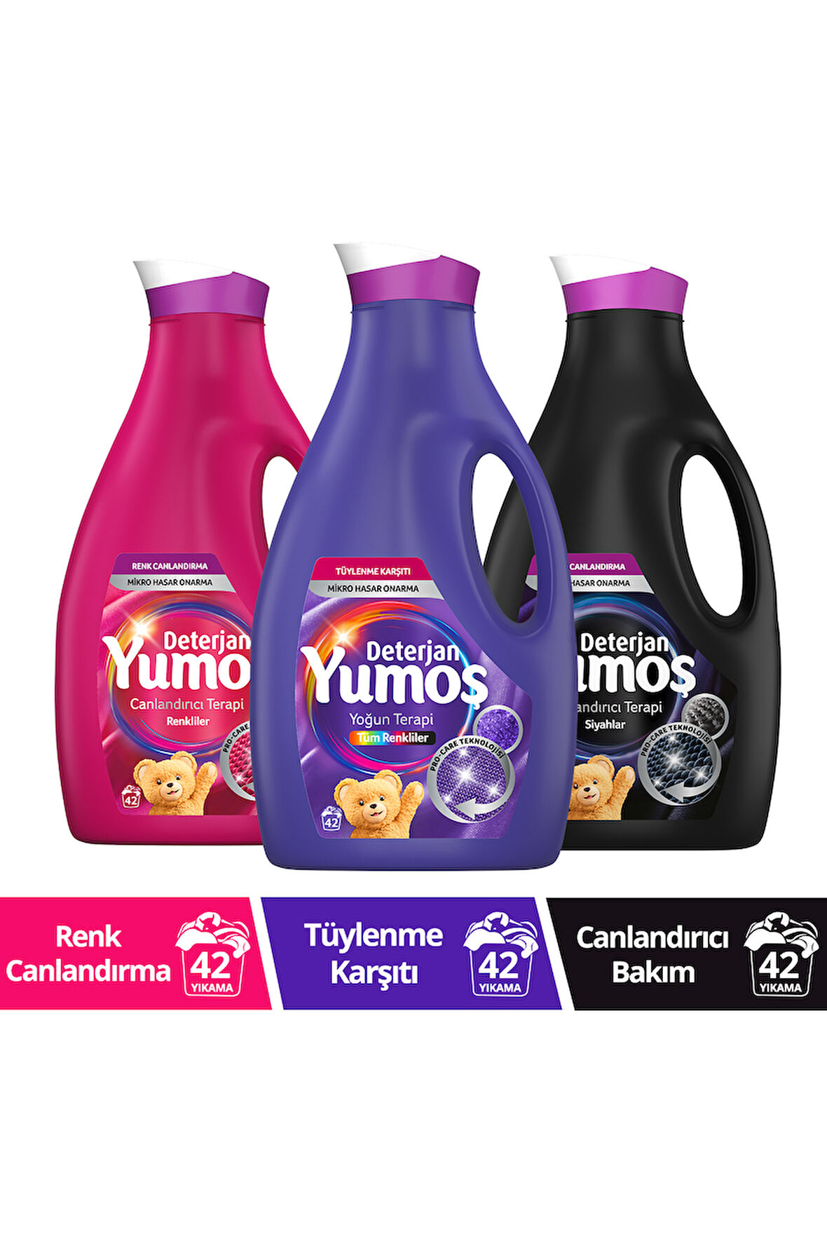 Yumoş Sıvı Detarjan 2520ml Hassas Giysiler X1 Siyah Ve Koyu Renkli Giysiler X1 Renkli Giysiler X1
