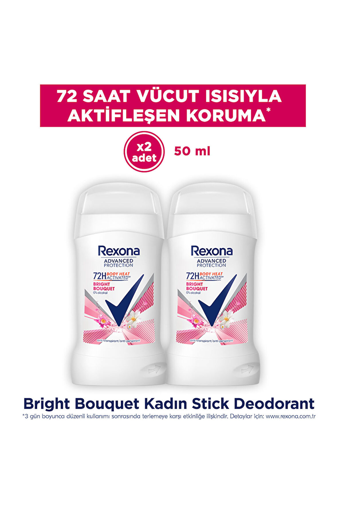 Rexona Advanced Protection Kadın Stick Deodorant Bright Bouquet 50 ml