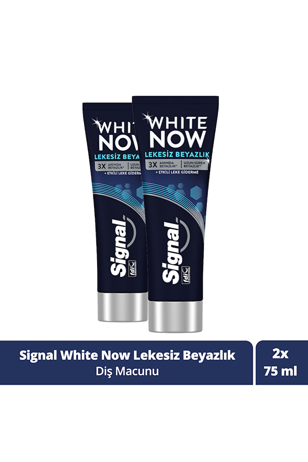 Signal White Now Diş Macunu Lekesiz Beyazlık Etkili Leke Giderme 75 ml x2