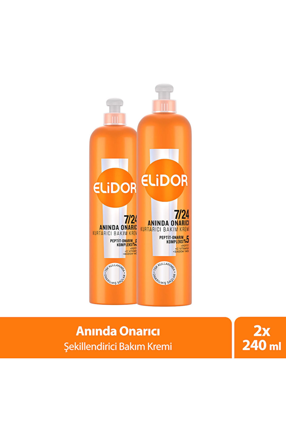 Elidor 7/24 Şekillendirici Bakım Kremi Anında Onarıcı 240 ml x2