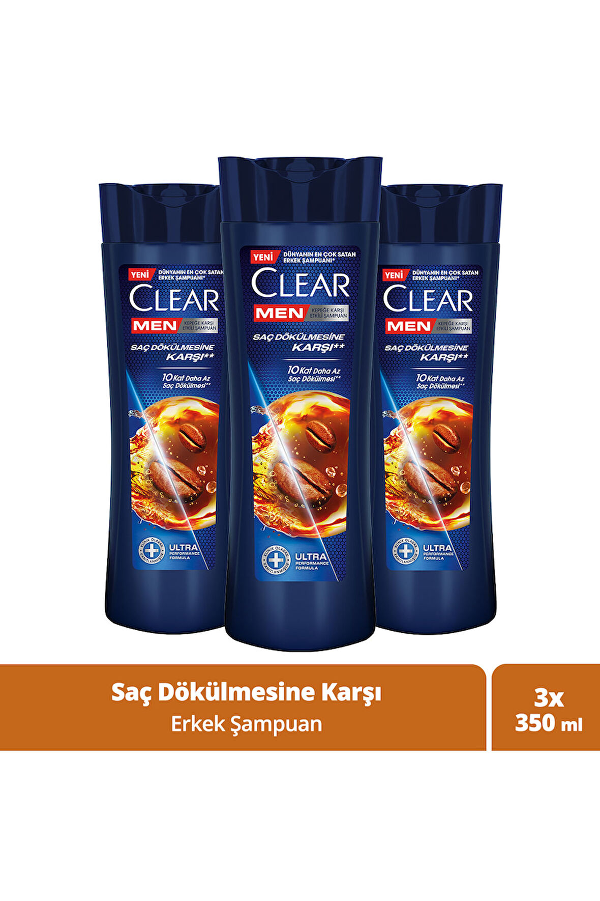 Clear Kepeğe Karşı Şampuan Saç Dökülmesine Karşı 350 ml x3
