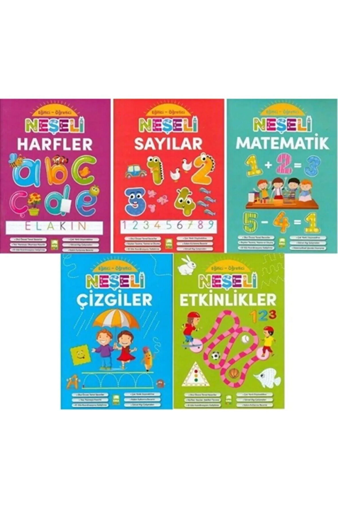 Ema Çocuk Eğitici Ve Öretici Neşeli Etkinlikler 5 Li Set
