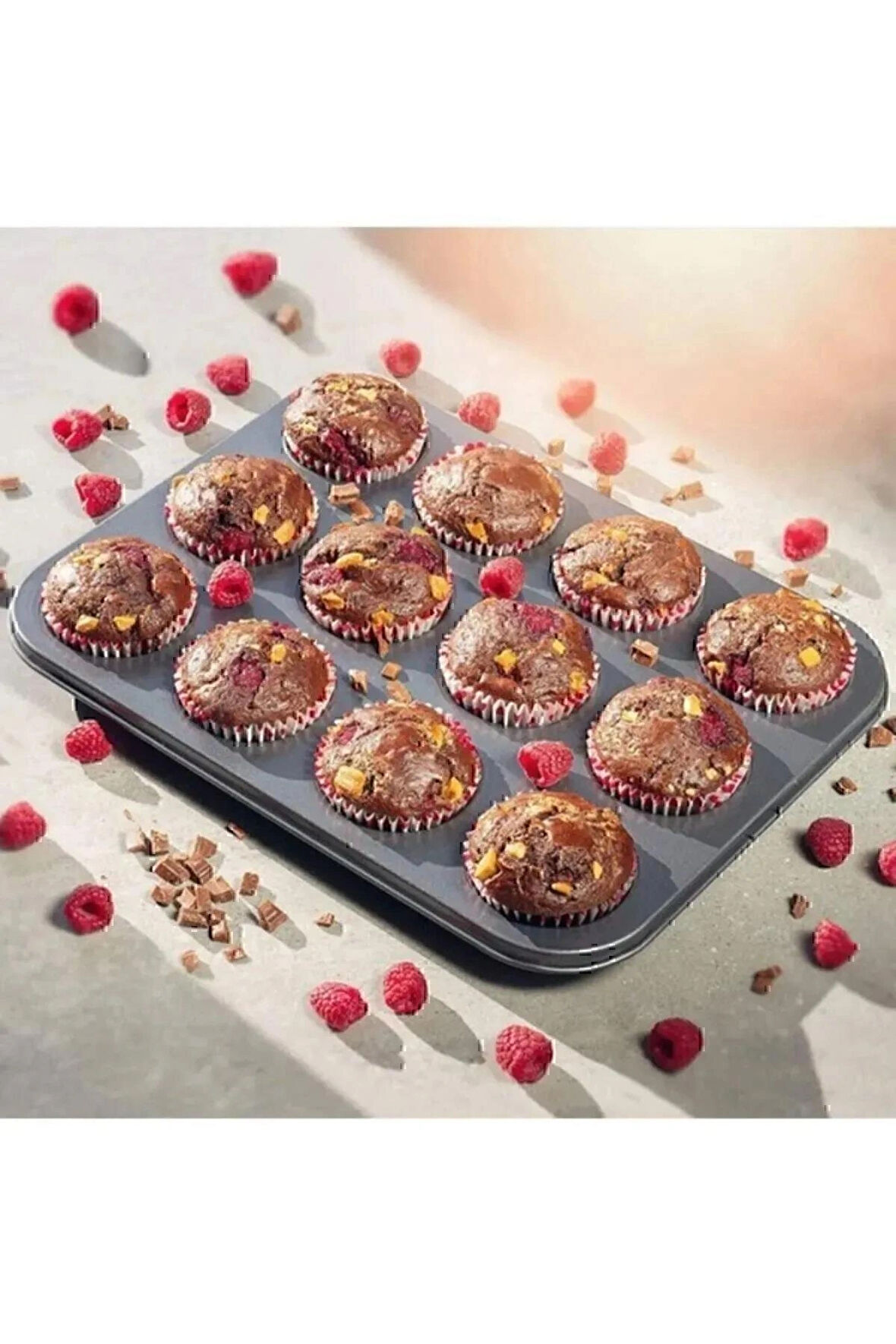 safestore 12'li Yanmaz Yapışmaz Muffin & Cupcake Kalıbı Kek Kalıbı