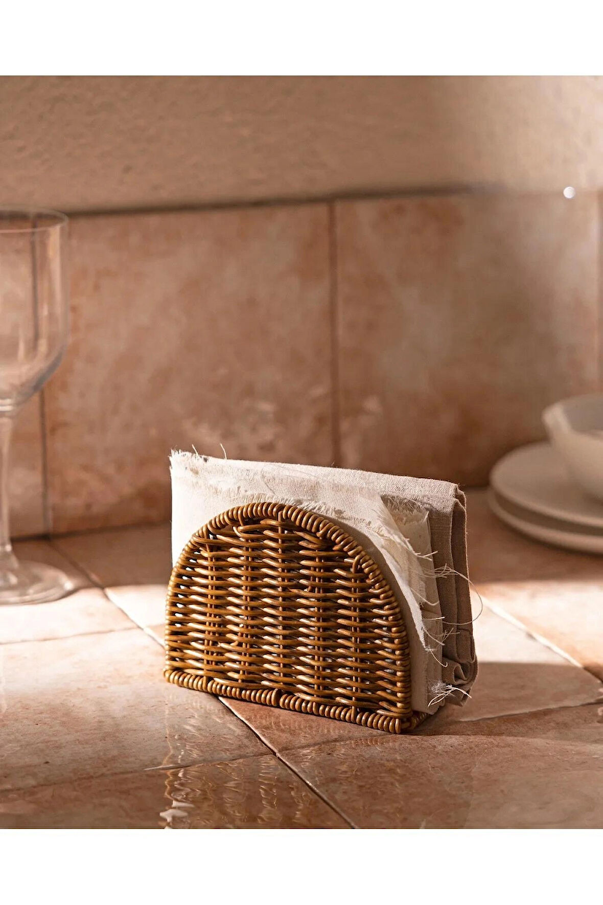 safestore Masa Üstü Rattan Peçetelik