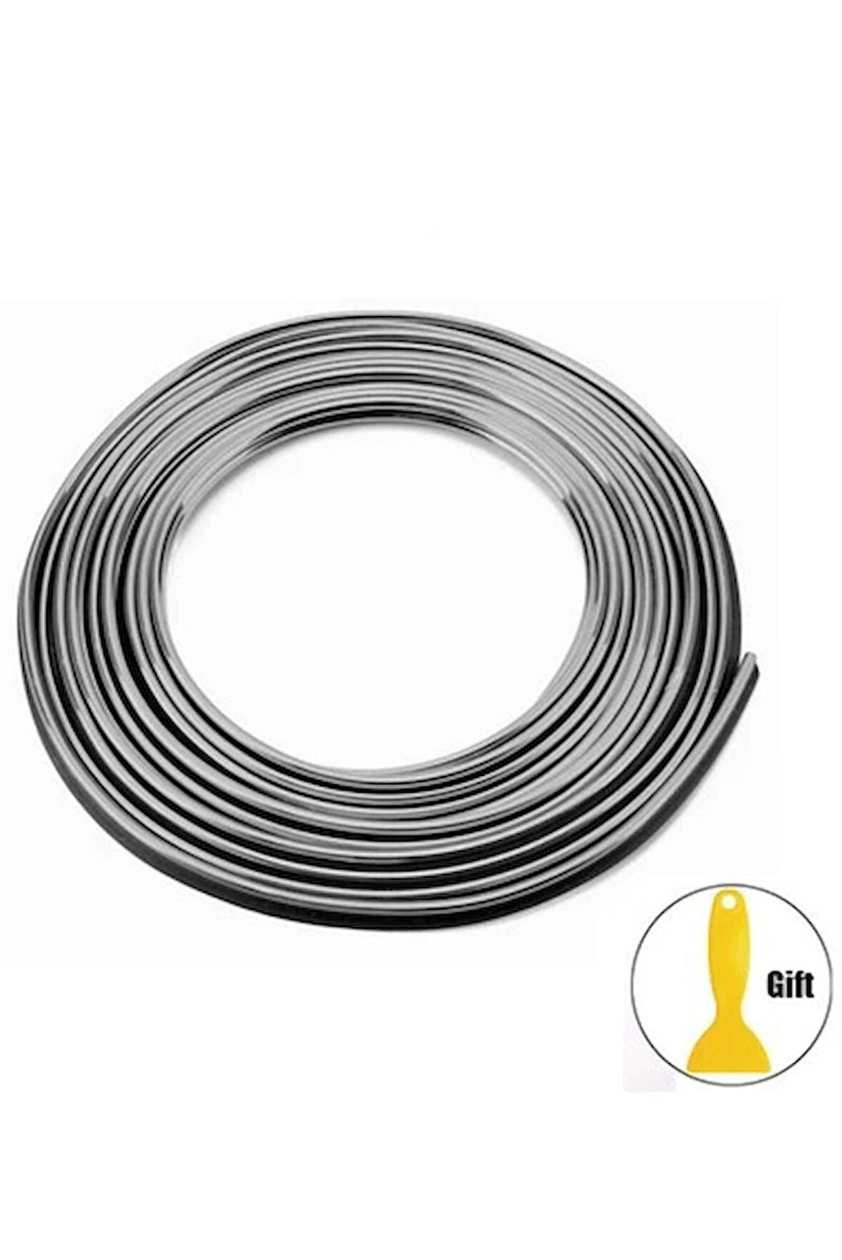 safestore Krom Trim Fitil Yeni Nesil Araç Içi Ip Şerit Balık Sırtı Nikelajlı 5 Metre