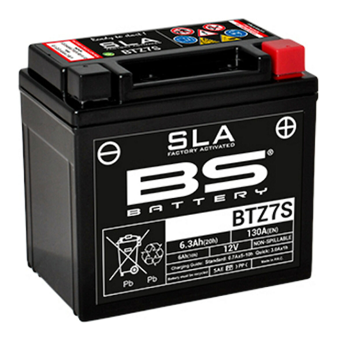 Bs Akü SLA (Kuru) BTZ7S Cbr125 Pcx125 Cb600F Cbr1000RR Kawasaki KLX450R ZX10R Ktm Exc Exf250 Exc400 Exc525 Exc530