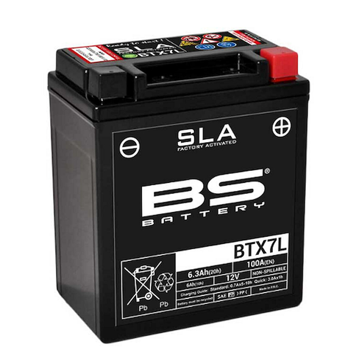 Bs Akü SLA (Kuru) BTX7L 12v 7Ah Spacy Ybr 125 Cbf 150 Mt-25 Yzf-R25