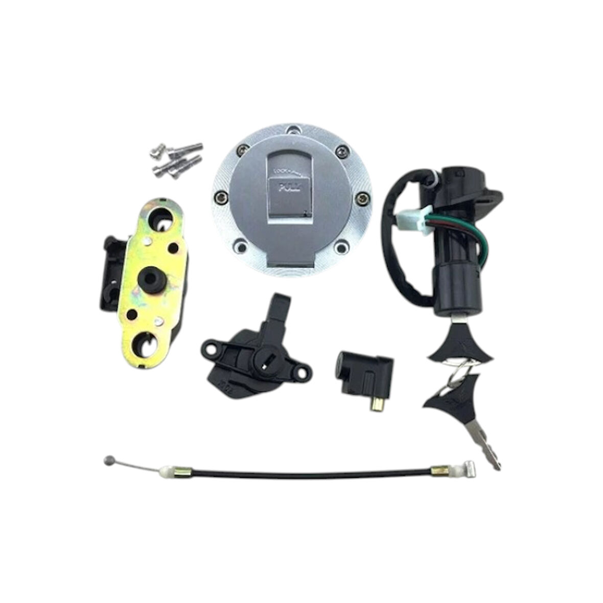 Motolider Kontak Kilit Seti ve Depo Kapağı Komple Mondial Drift Mh 125