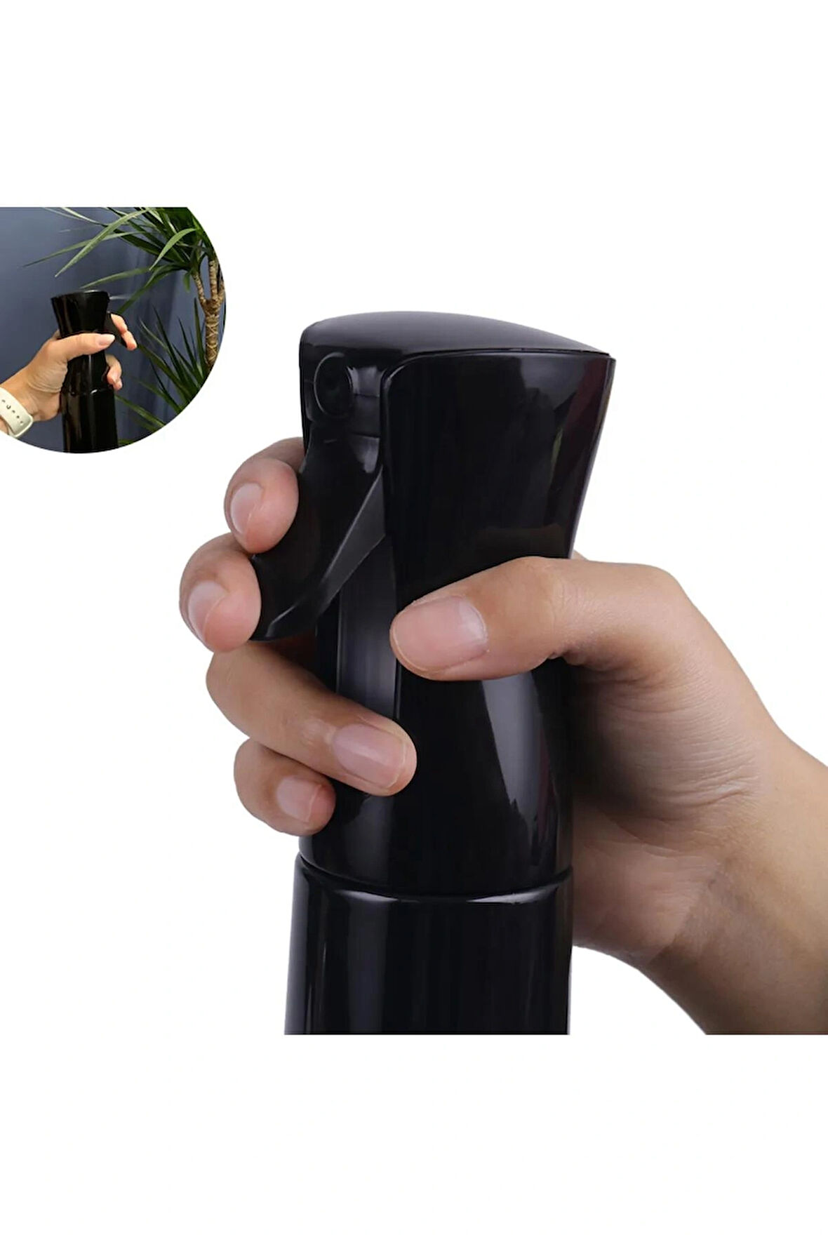 safestore Siyah Çok Amaçlı Yüksek Basınçlı Sprey Şişesi Fısfıs Çiçek Sulama Su Kuaför Spreyi Şişesi 200ml