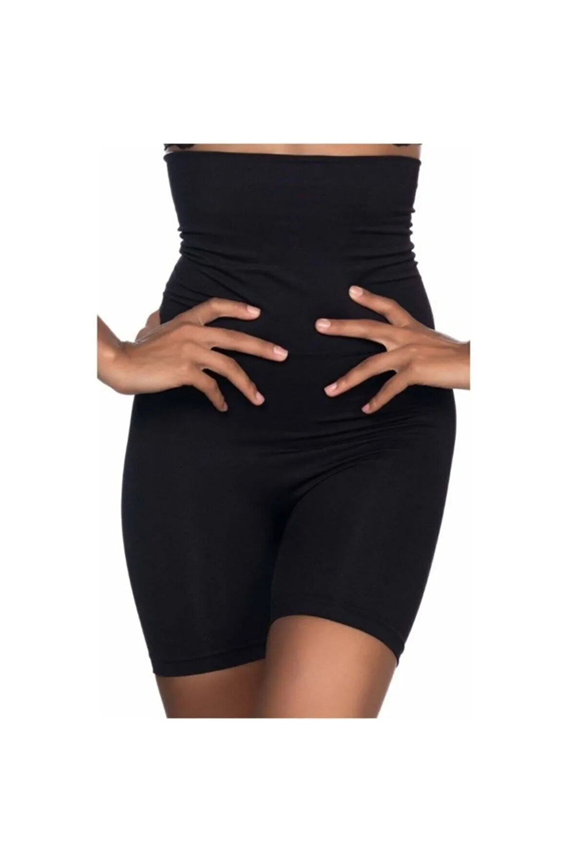 Kadın Siyah Dikişsiz Çift Kat Bokser Korse 2014