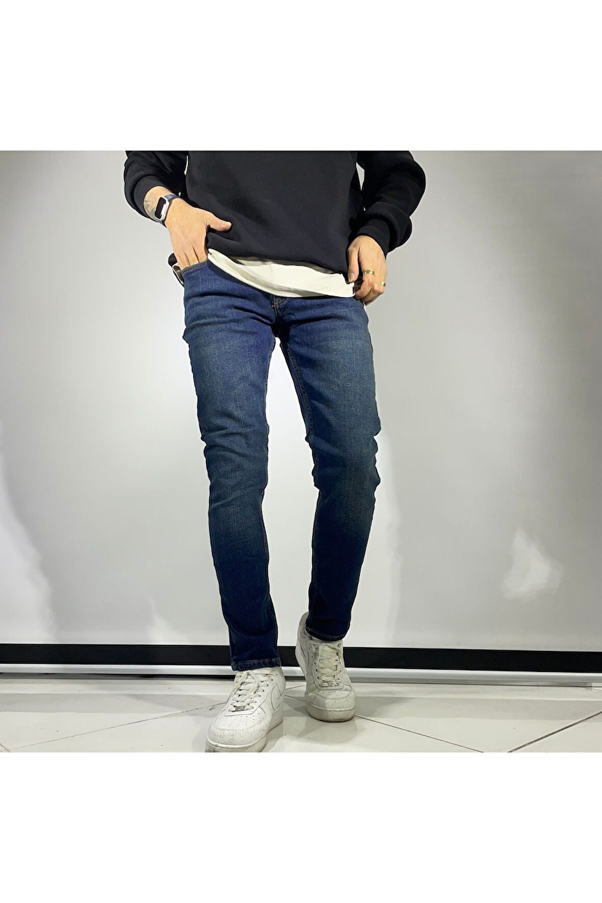 Likralı Slim Fit Erkek Jean Pantolon