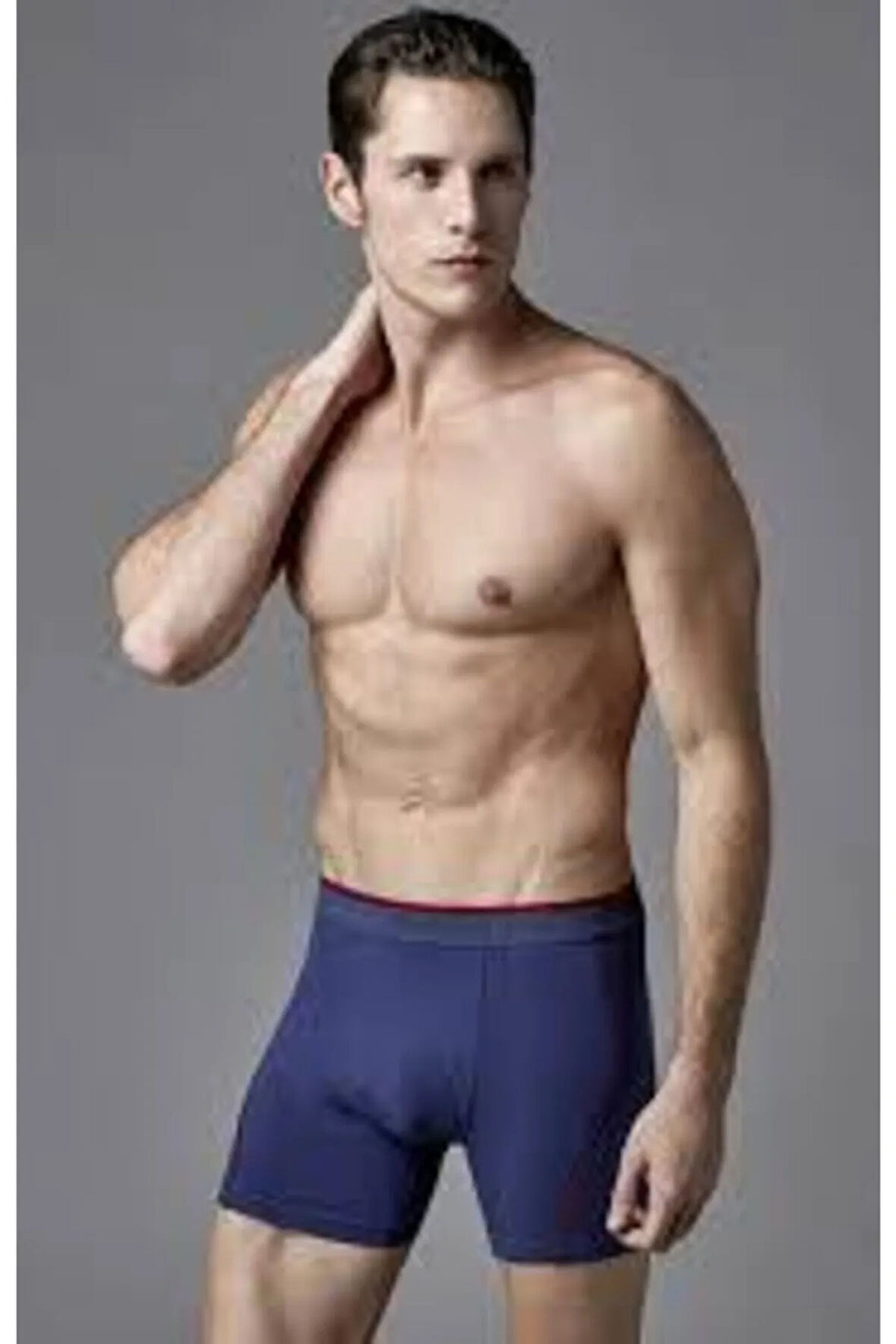 Erkek Lacivert Compact Cotton Uzun Boxer 3 Adet