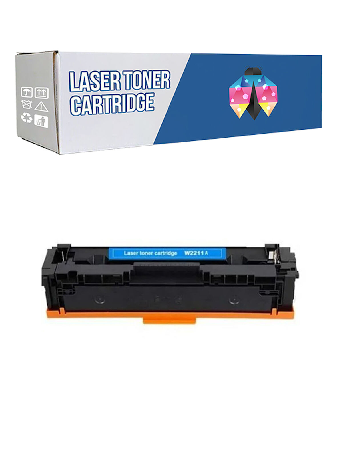 Safir Toner Hp 207A-W2211A Hp Color LaserJet Pro M255dw 1.250 Syf Mavi Çipsiz Muadil Toner