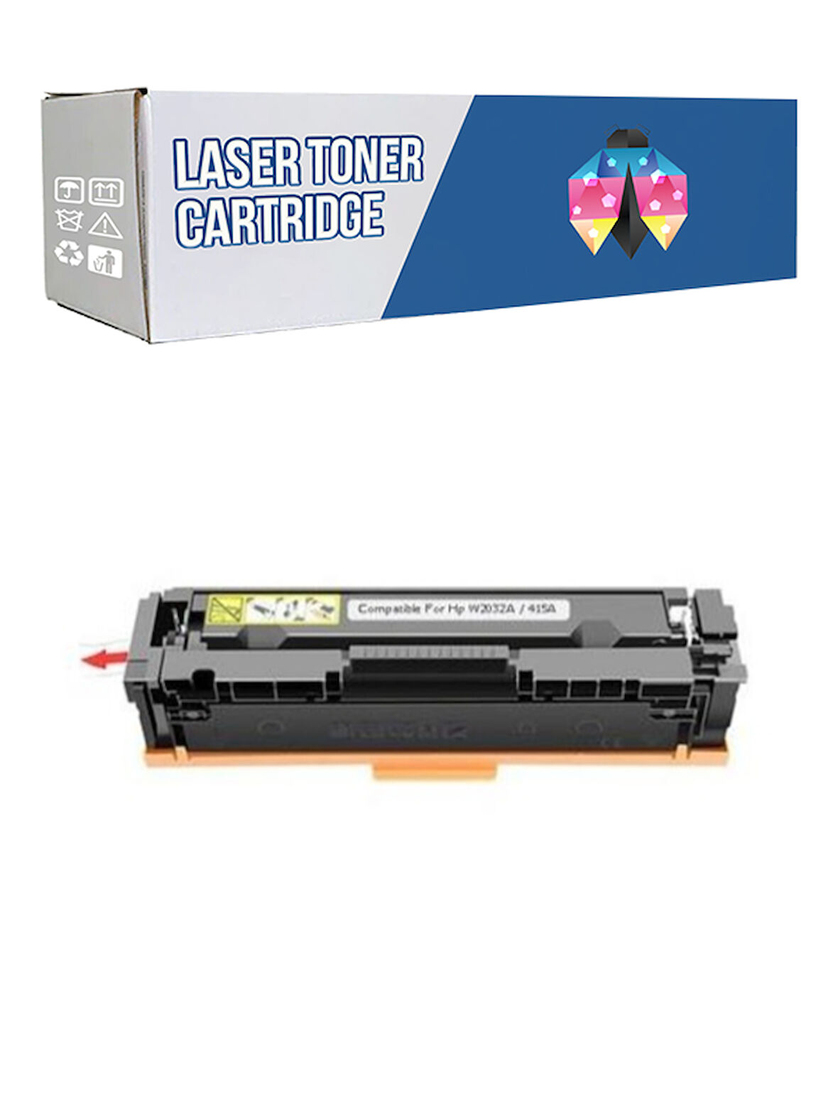 Safir Toner Hp 415A-W2032A LaserJet Managed E45028d - E47528f Sarı 2.400 Syf Çipsiz Muadil Toner