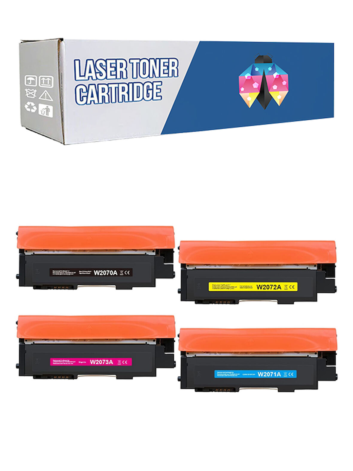 Safir Toner Hp 117A-W2070A Laser MFP 178nw - 178nwg CMYK 1 Set  Muadil Toner