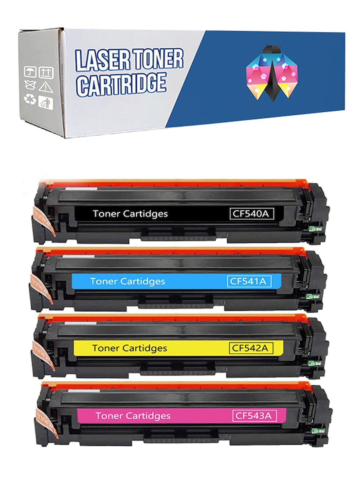 Safir Toner Hp LaserJet Pro M452dw 204A-CF510A CMYK 1 Set Muadil Toner