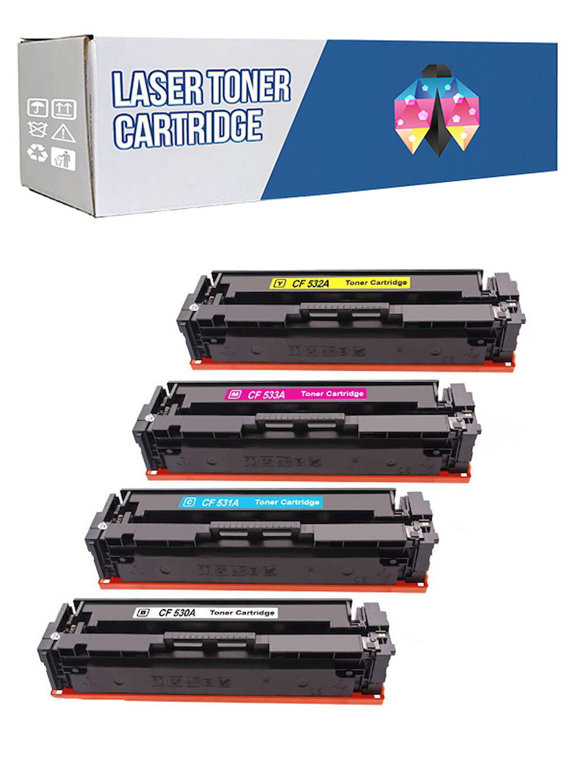 Safir Toner Hp T6B70A - T6B71A 205A-CF530A CMYK 1 Set Muadil Toner