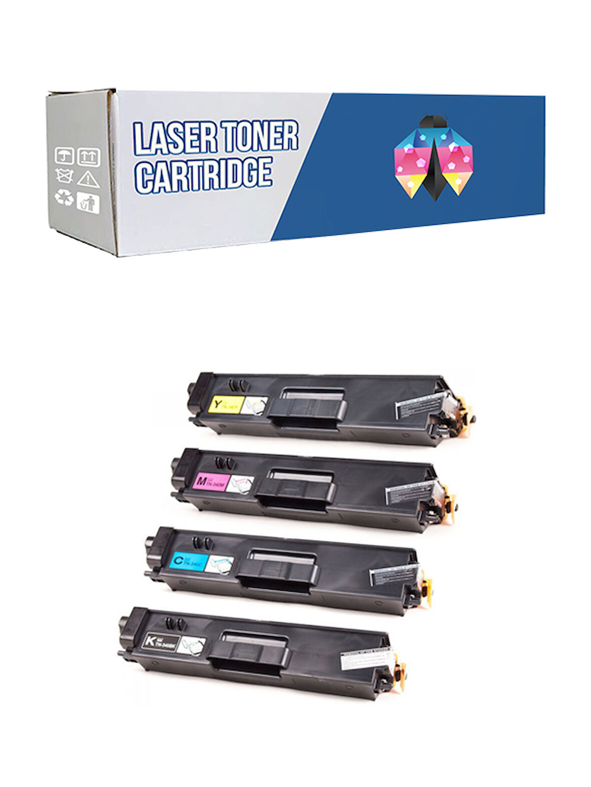 Safir Toner Brother TN-340 MFC-9970CDW CMYK 1 Set  Muadil Toner