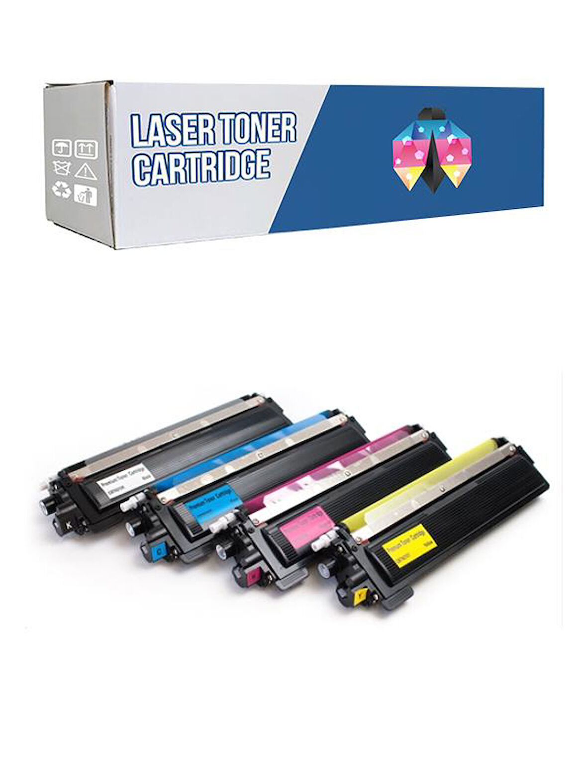 Safir Toner Brother Tn-210-Tn-230-Tn-240 HL-3075CW CMYK 1 Set  Muadil Toner