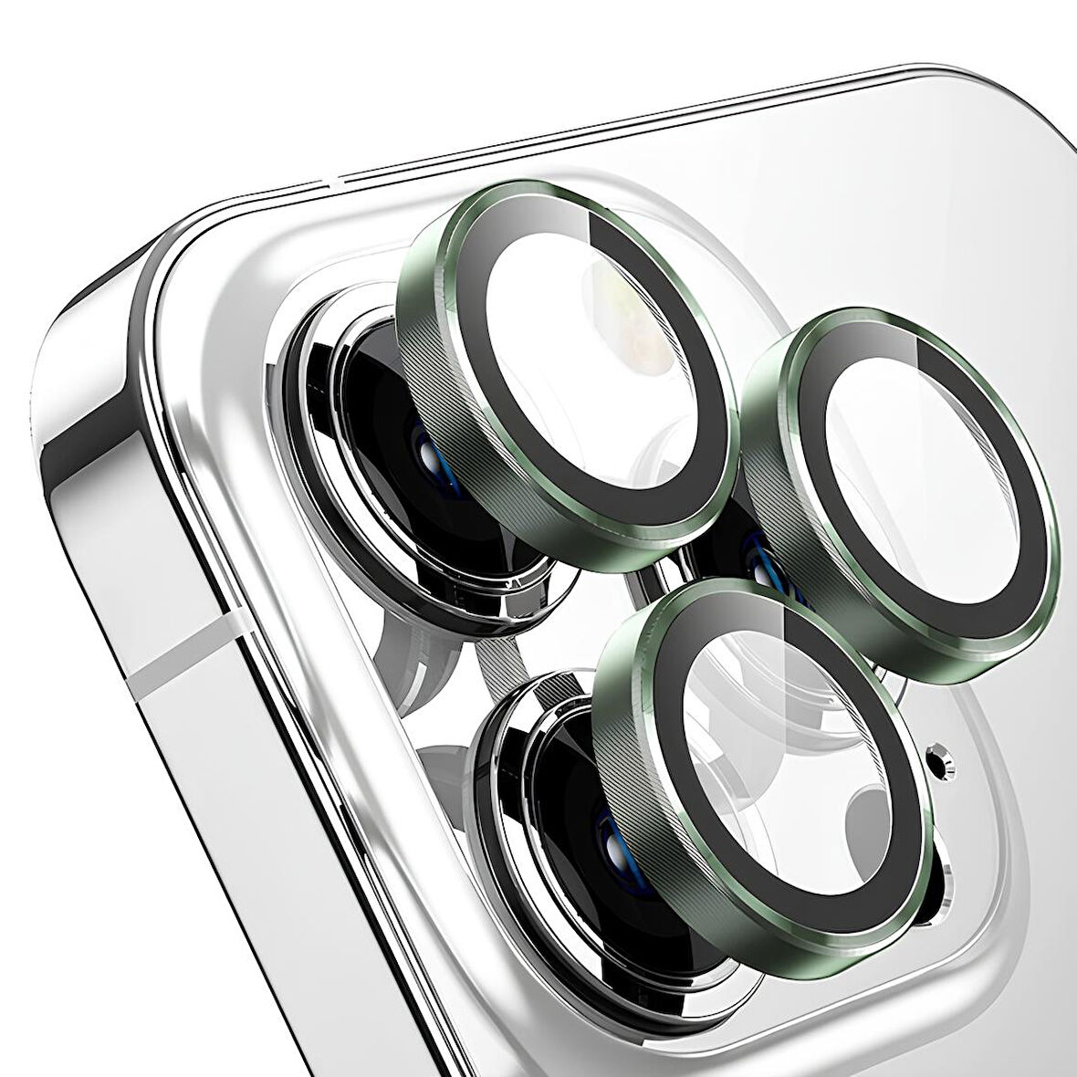 Apple iPhone 13 Pro Gerçek Cam Safir Lens Koruma Yeşil