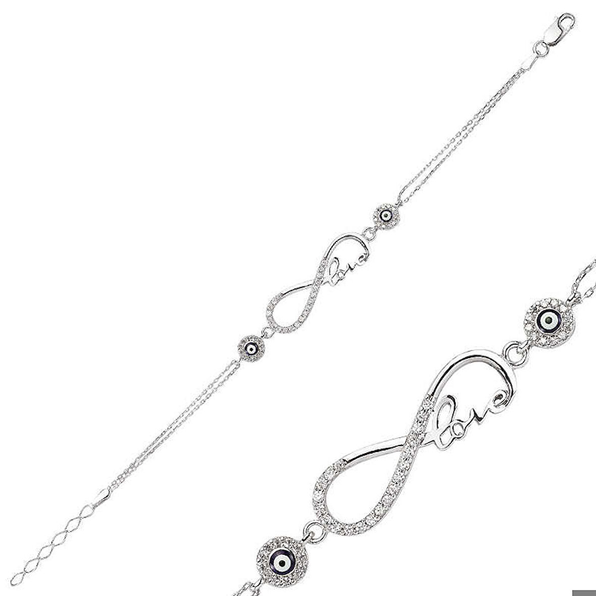 Gümüş Sonsuzluk Love Kadın Bileklik