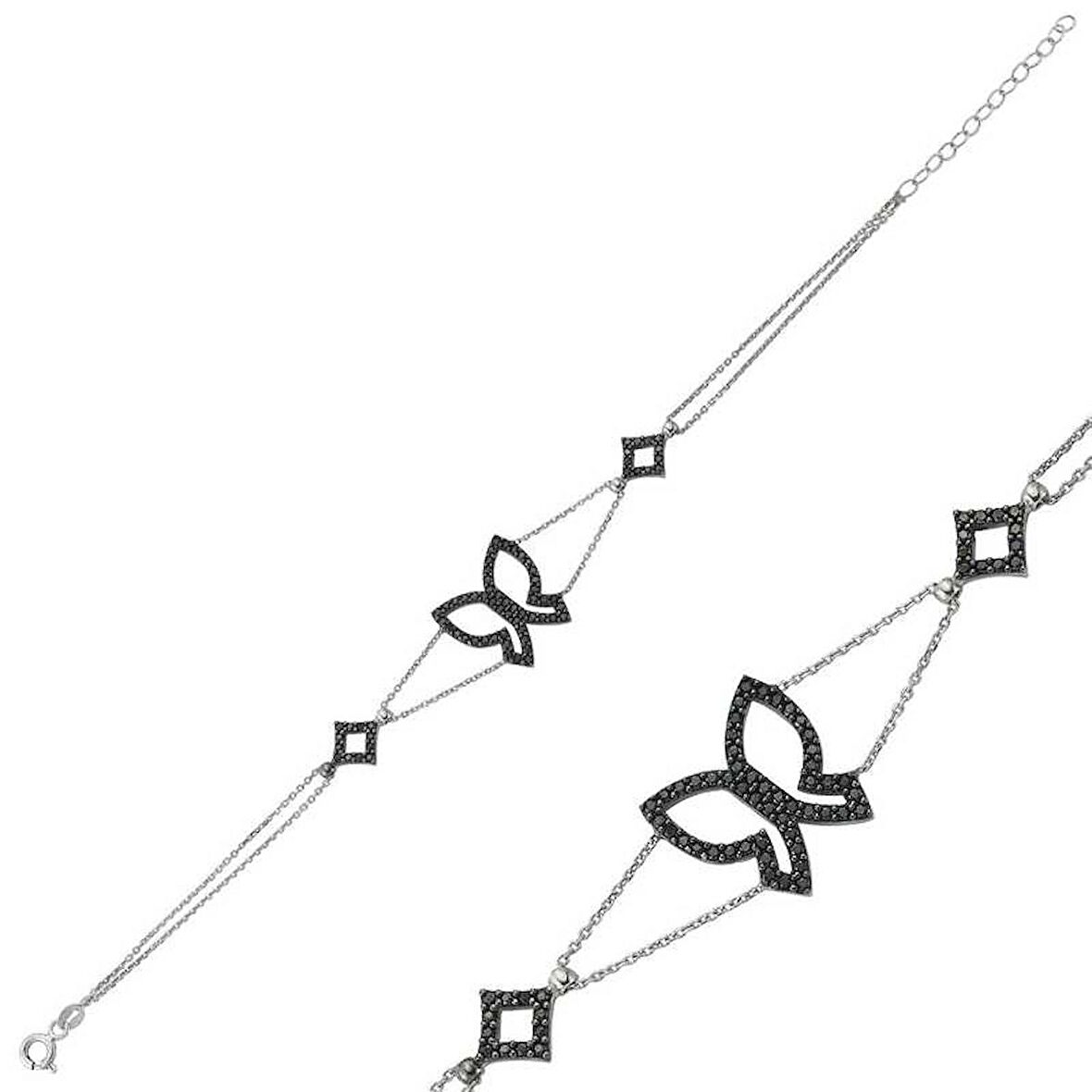 Gümüş Kelebek Kadın Bileklik