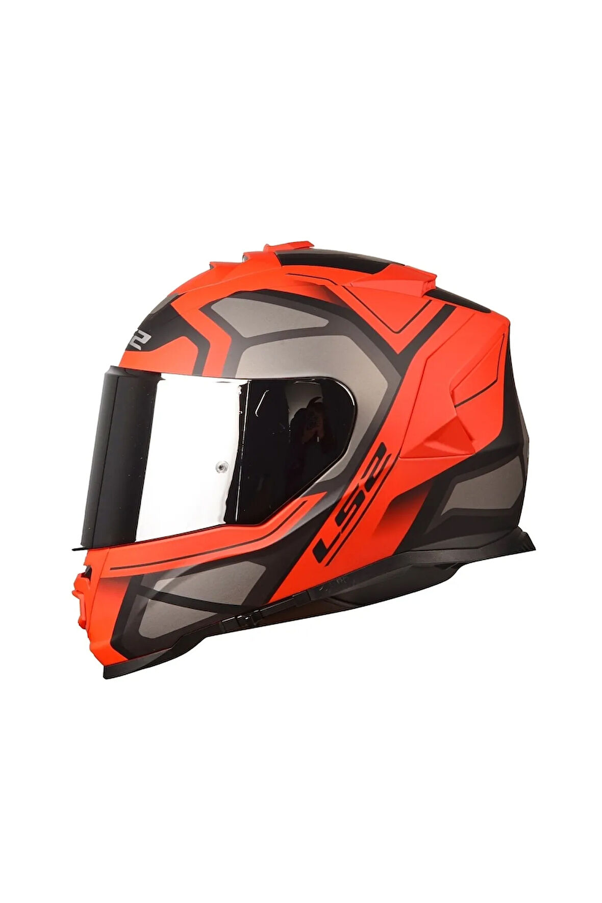 Storm Faster Mat Kırmızı-tıtanıum Kask ( Gri Camlı )