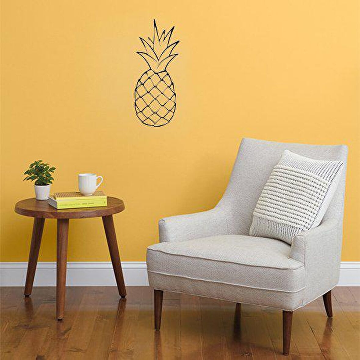 Ananas Metal Duvar Tablosu 20*40 CM