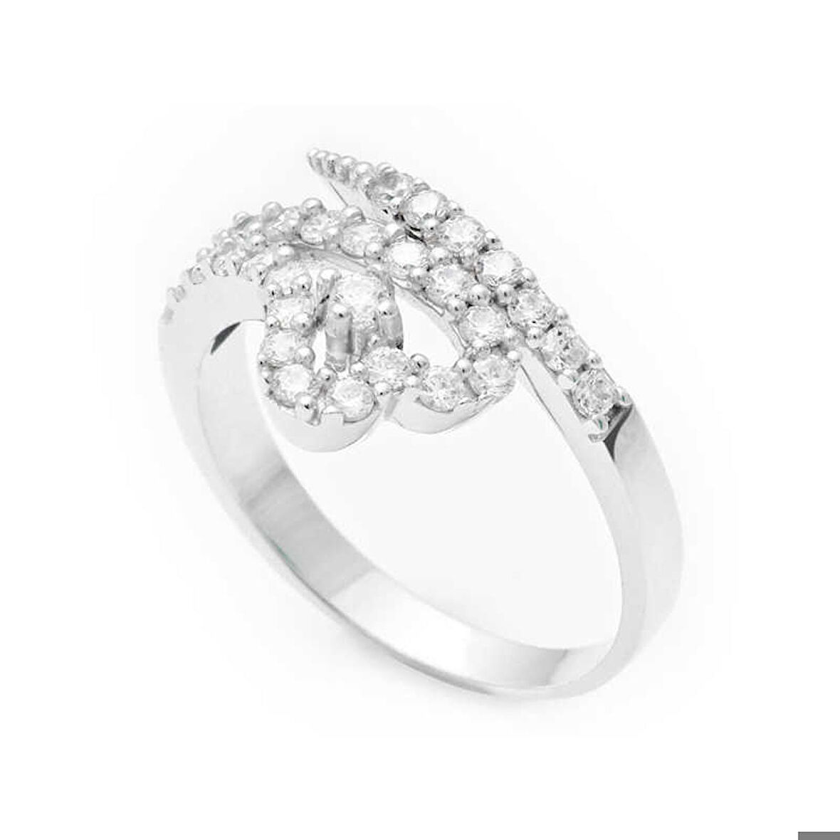 Gümüş Kalpli Kadın Yüzük