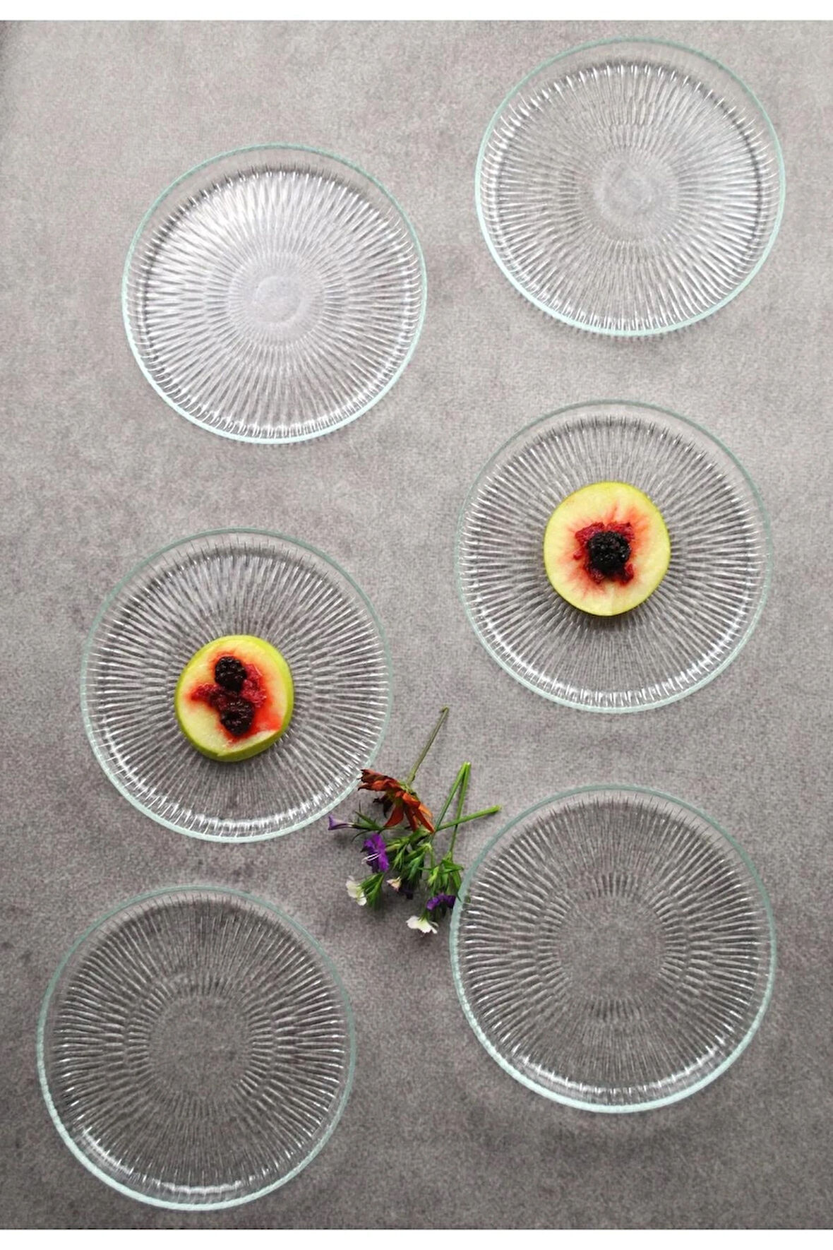 Majestic Cam Mini Tatlı Pasta Tabağı 16 Cm Sunumluk Tabak 