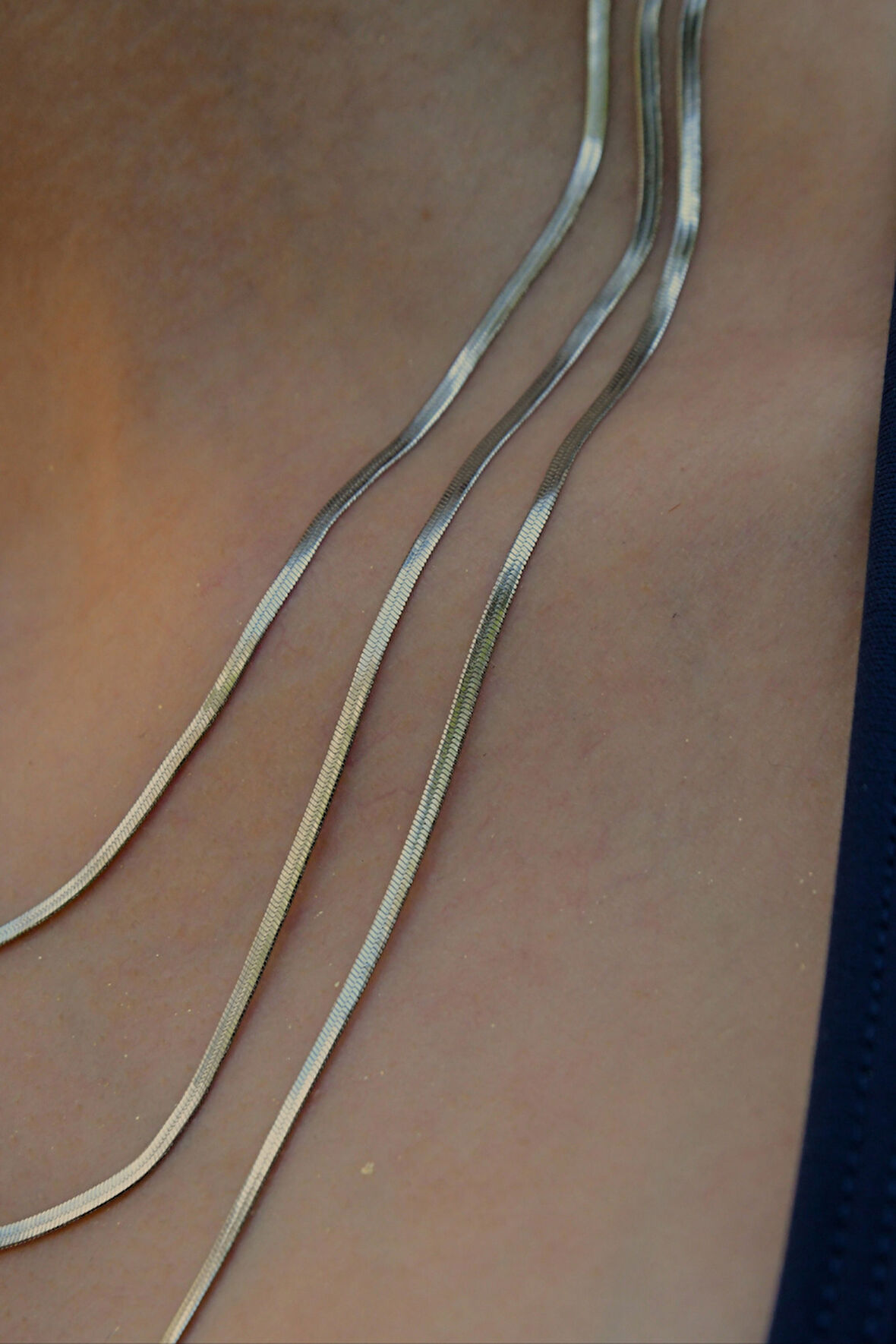 3' lü Set Kadın İtalyan Ezme Çelik Kolye