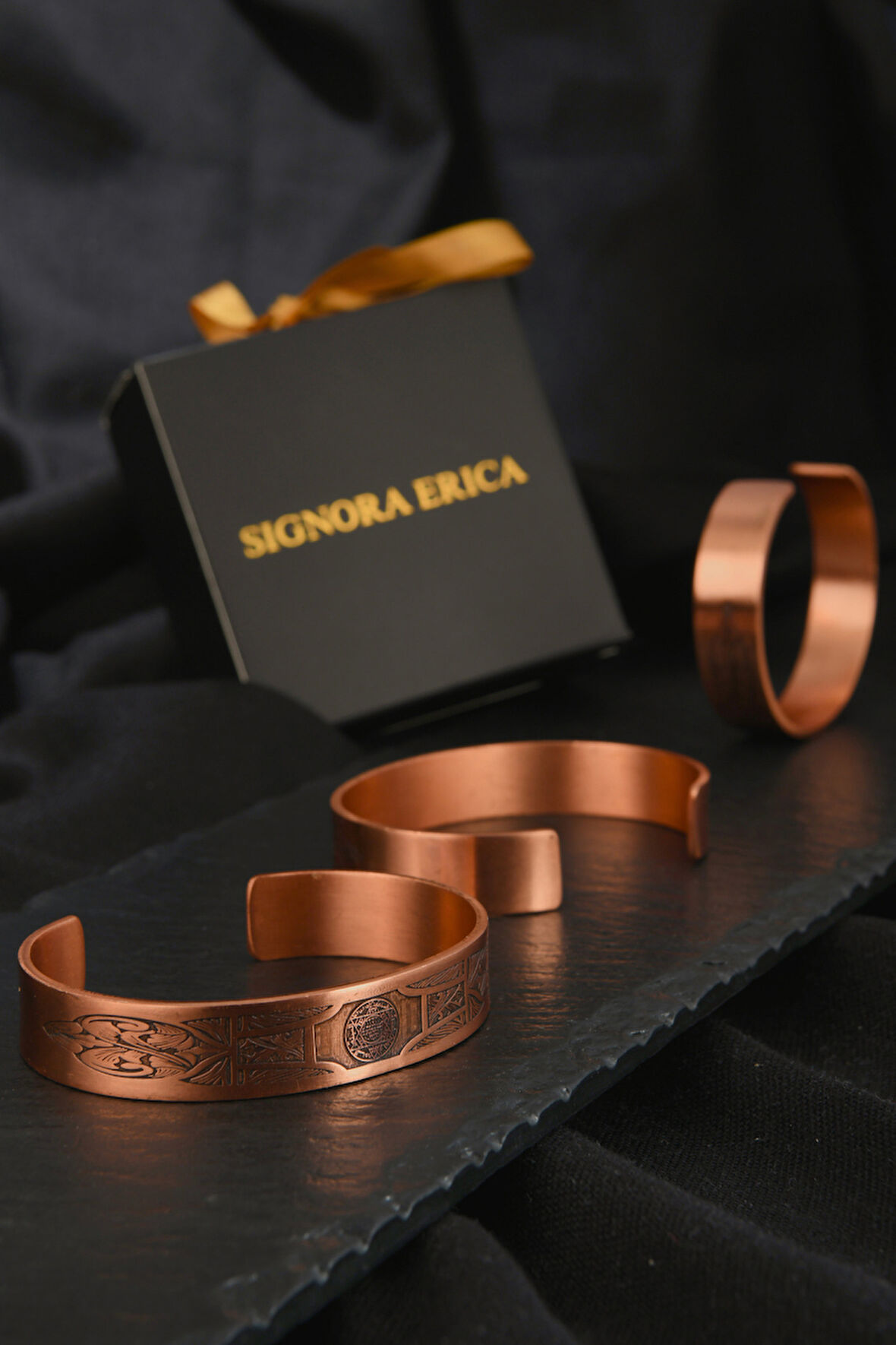 Süleyman Mühür Figürlü Bakır Bileklik