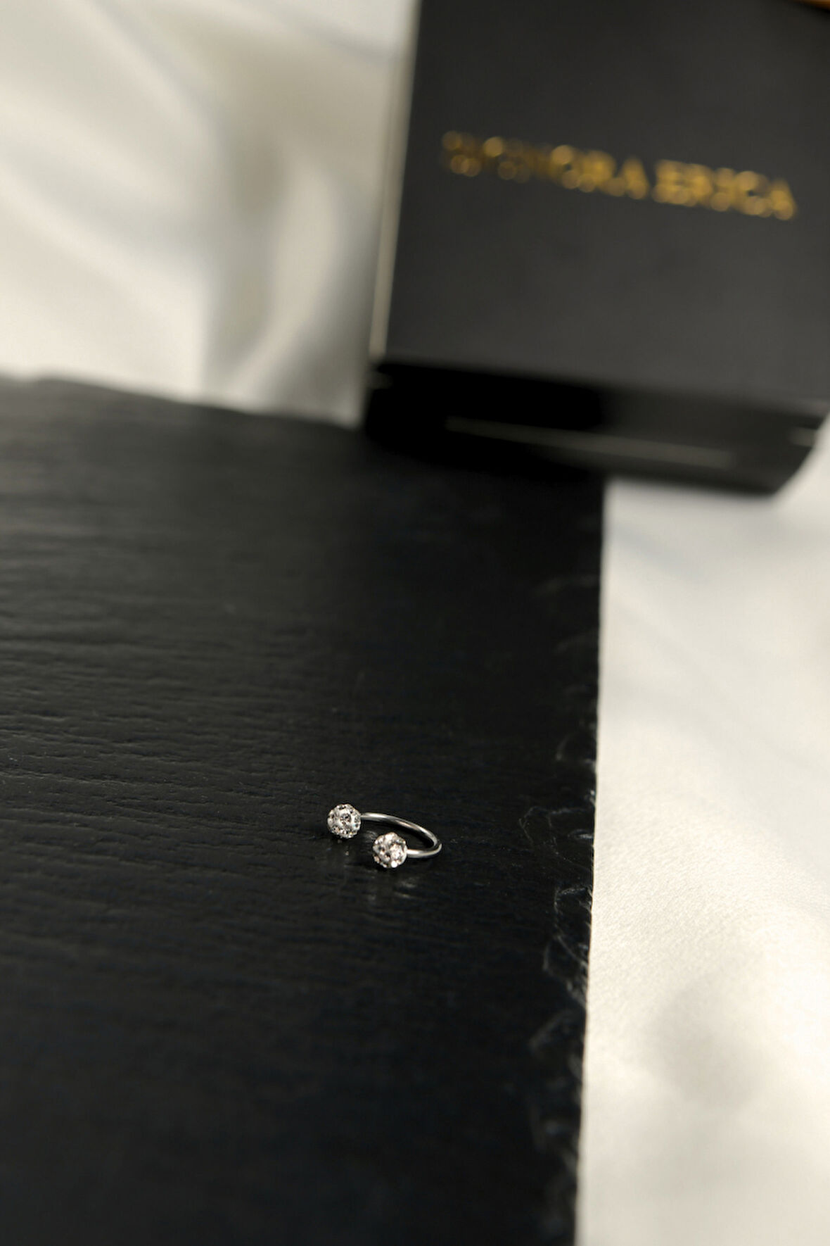 İki Ucu Disko Topu Model Taşlı Hem Tragus Hem Kıkırdak Piercing