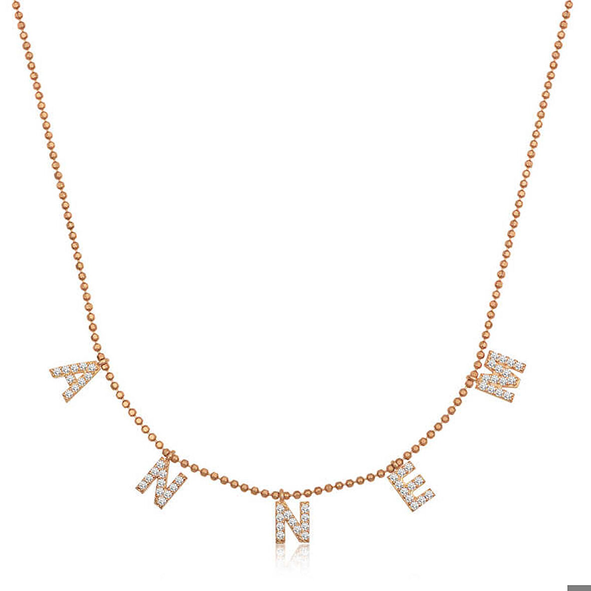 ​Gümüş Rose Annem Yazılı Kadın Kolye