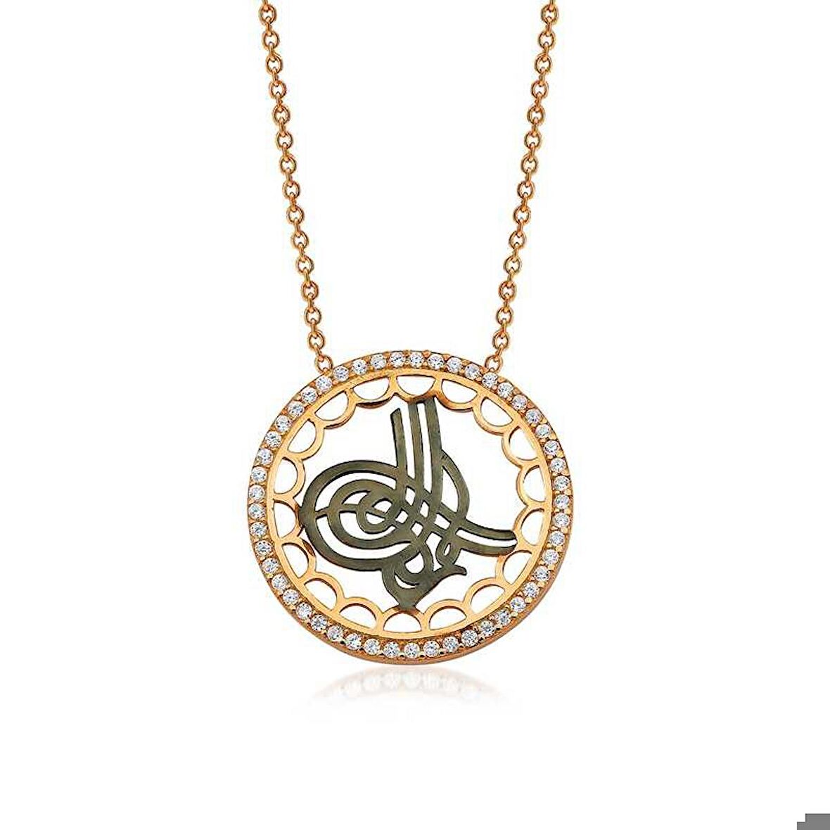 Gümüş Tuğralı Kadın Kolye