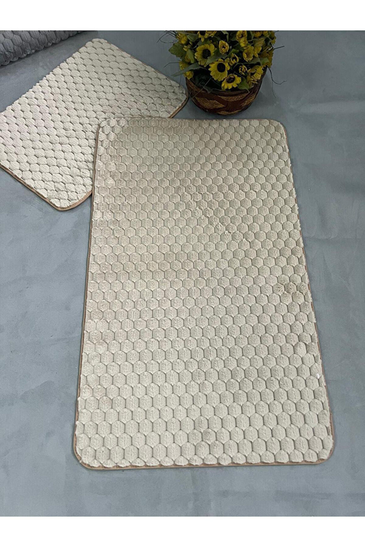 Söğüt Kaymaz Taban, Yumuşacık, Süper Emici 2'li Banyo Paspası Seti