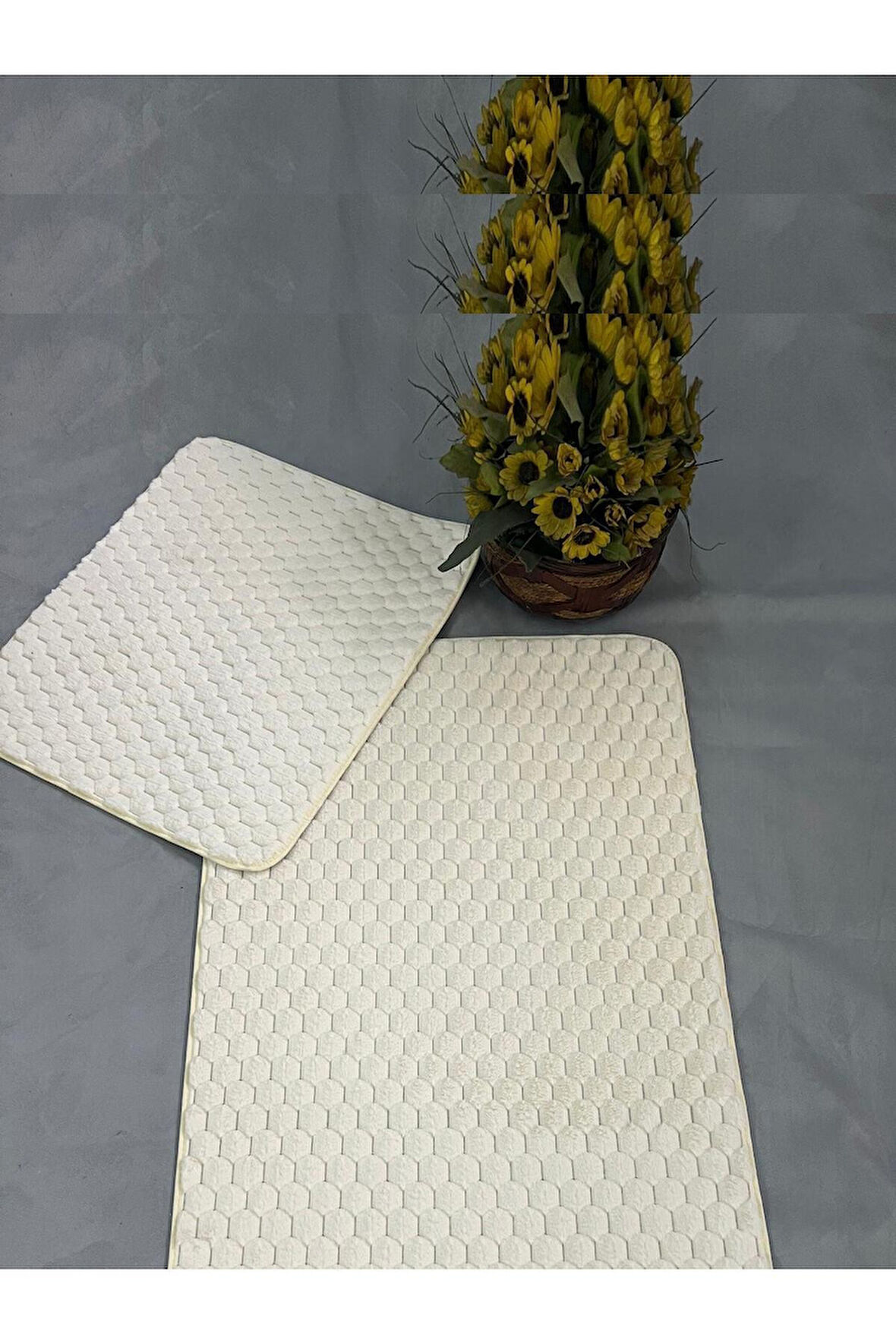 Söğüt Kaymaz Taban, Yumuşacık, Süper Emici 2'li Banyo Paspası Seti