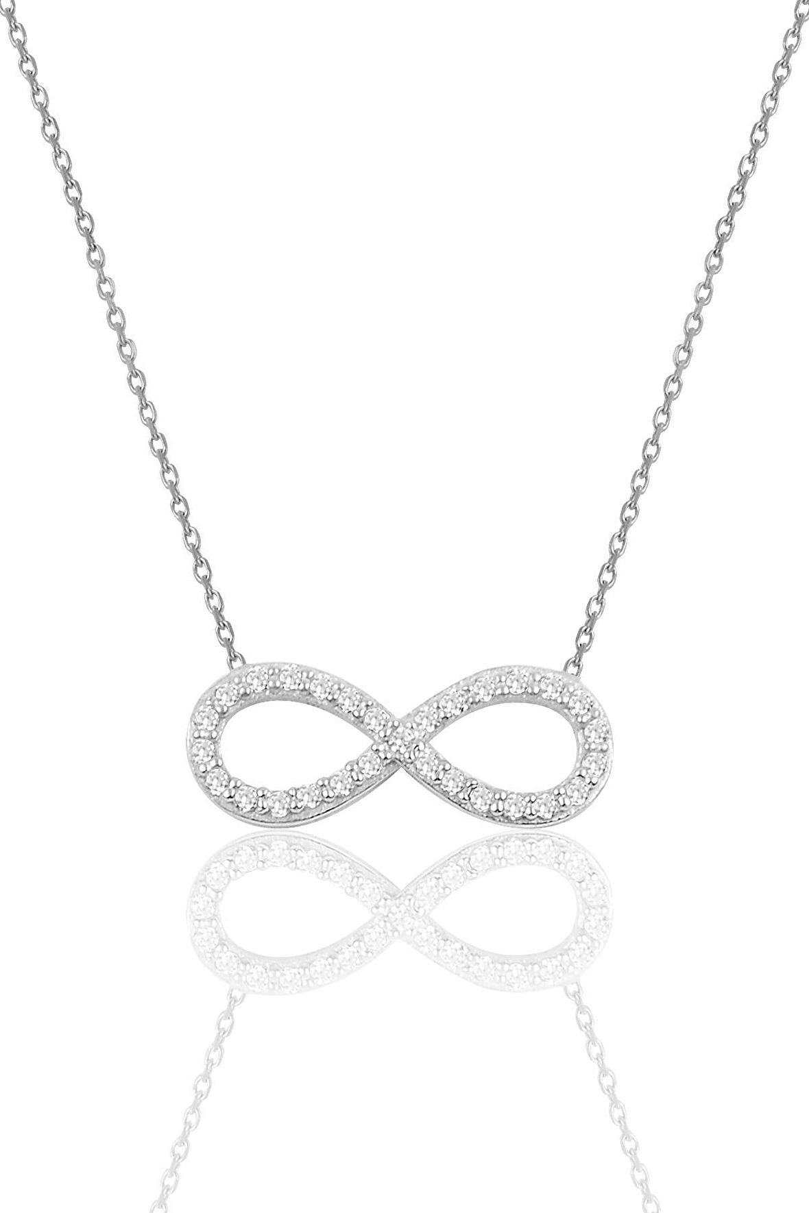 Gümüş sonsuzluk kolye