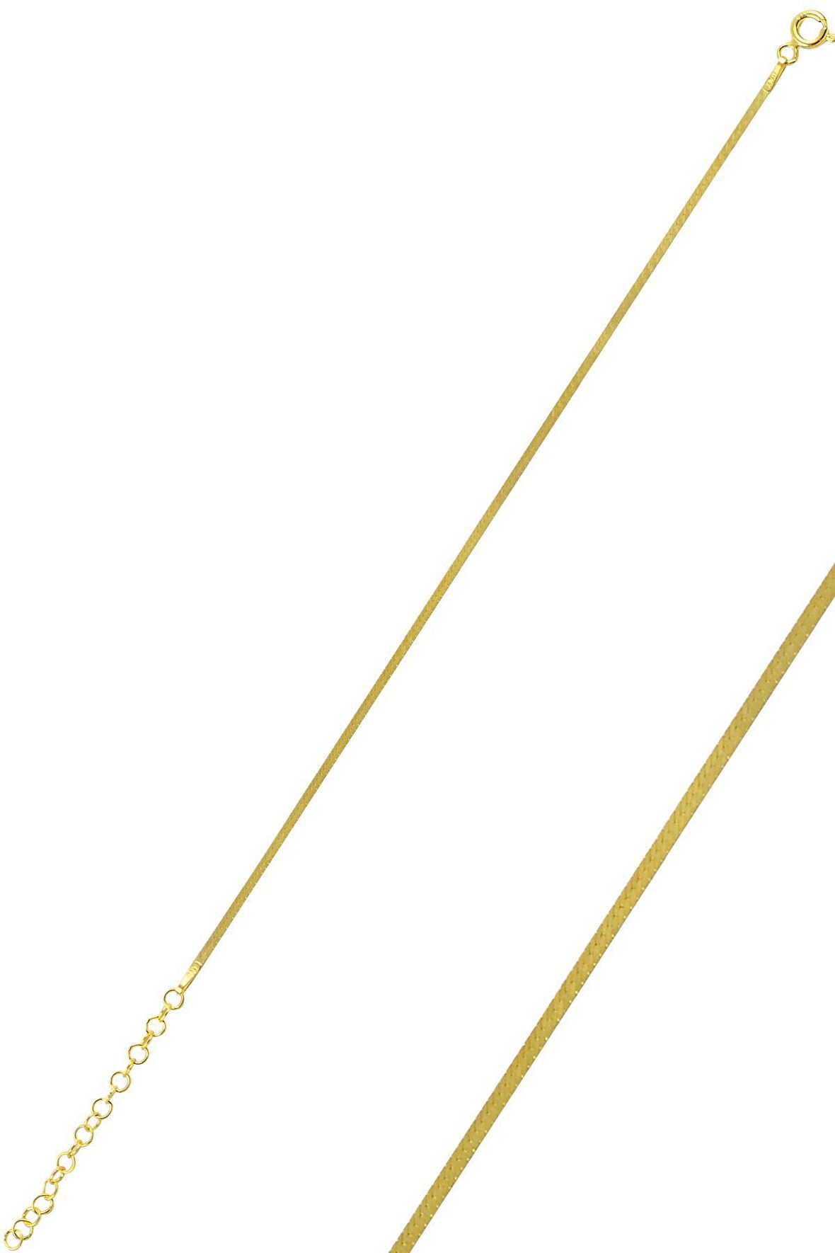 Gümüş altın rengi 1,4 mm kalınlığında italyan yassı bileklik SGTL10096GOLD