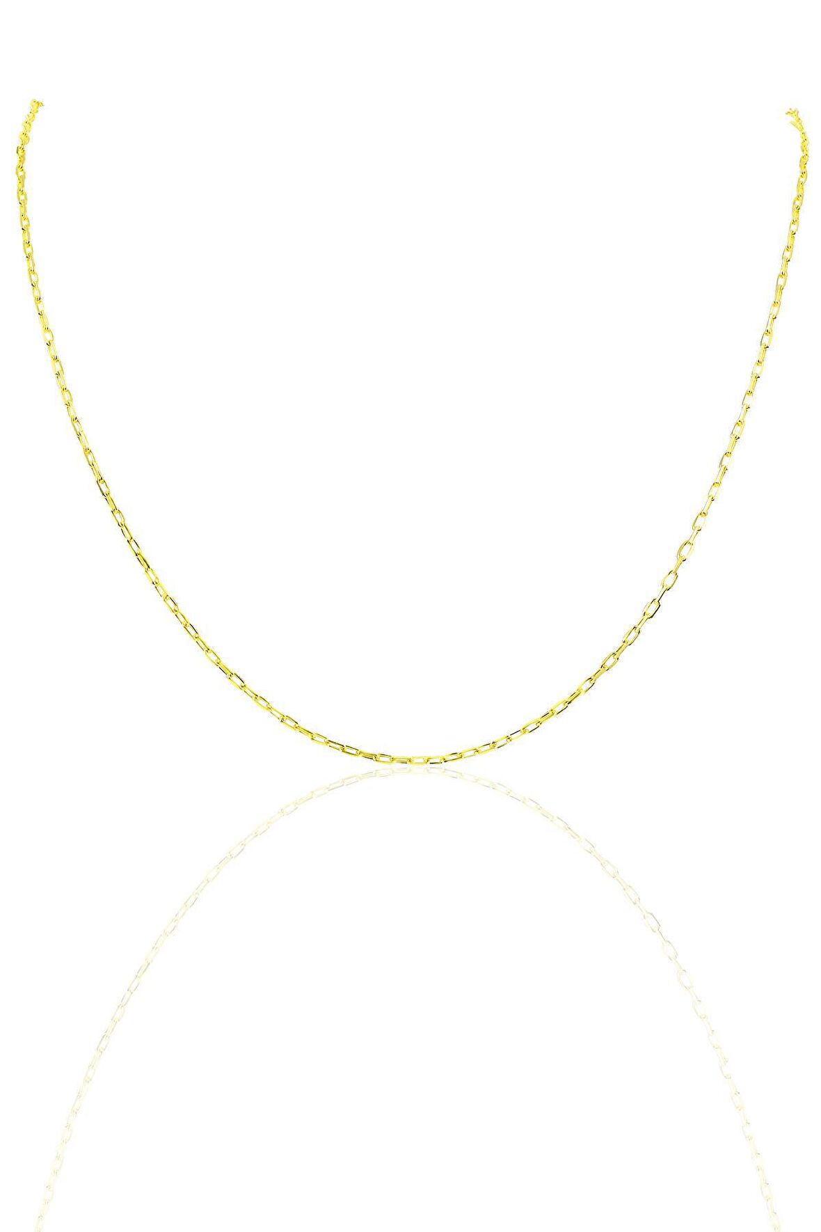 Gümüş altın rengi 45 cm figaro zincir SGTL10102GOLD