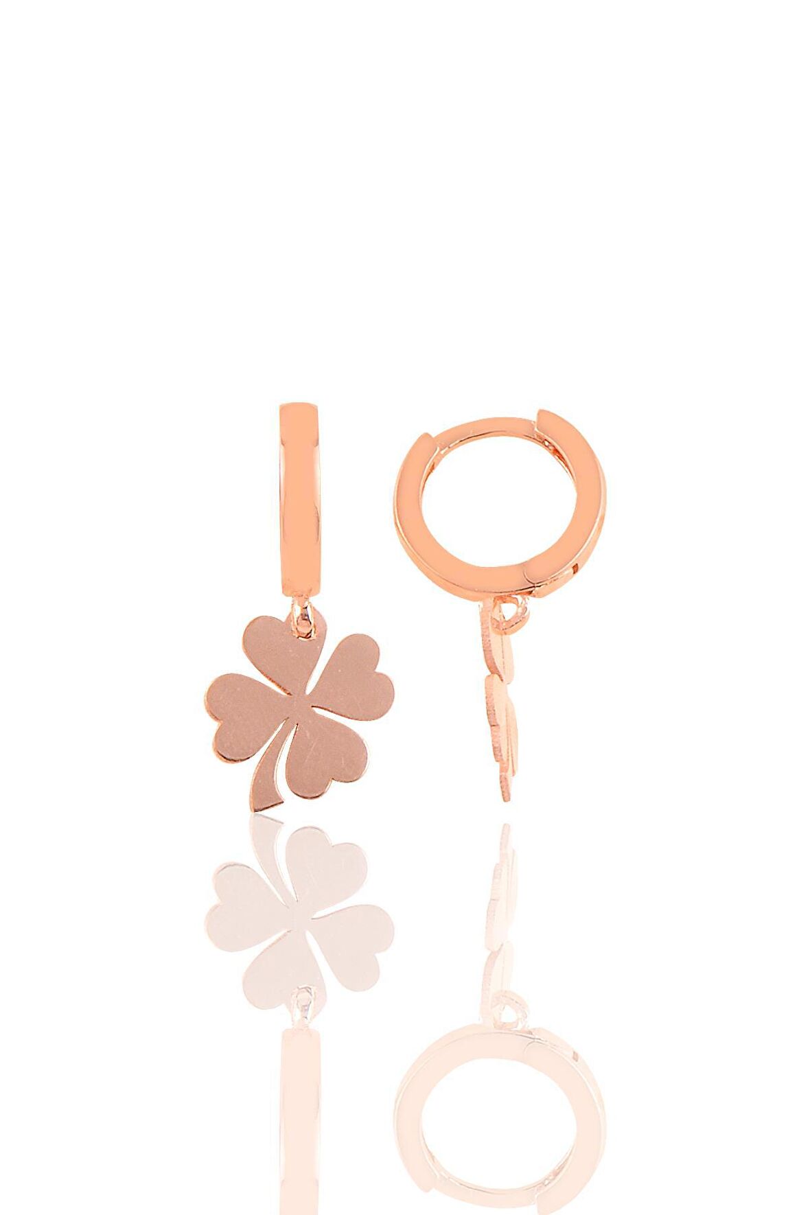 Gümüş yonca küpe