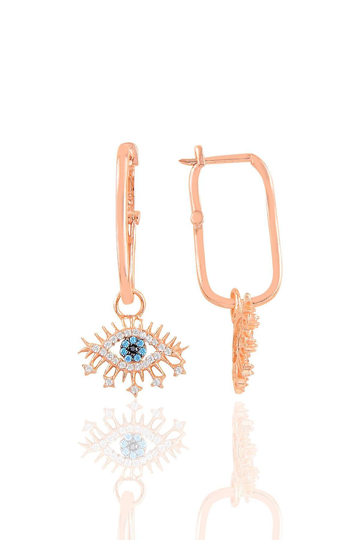 Gümüş rose lareyn göçmen küpe