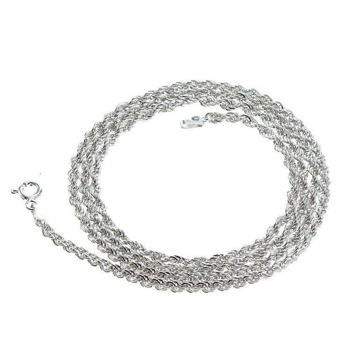 Gümüş halat zincir 